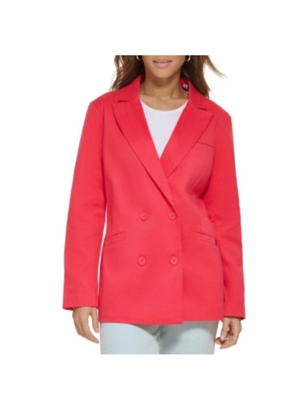 ✨ Levi’s Double Breasted Blazer Women XXL Hibiscus Pink Red Tailored Jacket NWT